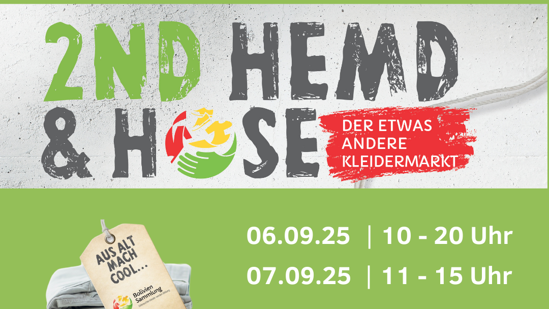 2nd Hemd-& Hose-Gebrauchtkleidermarkt am 06. und 07.09.2025 in Neunkirchen