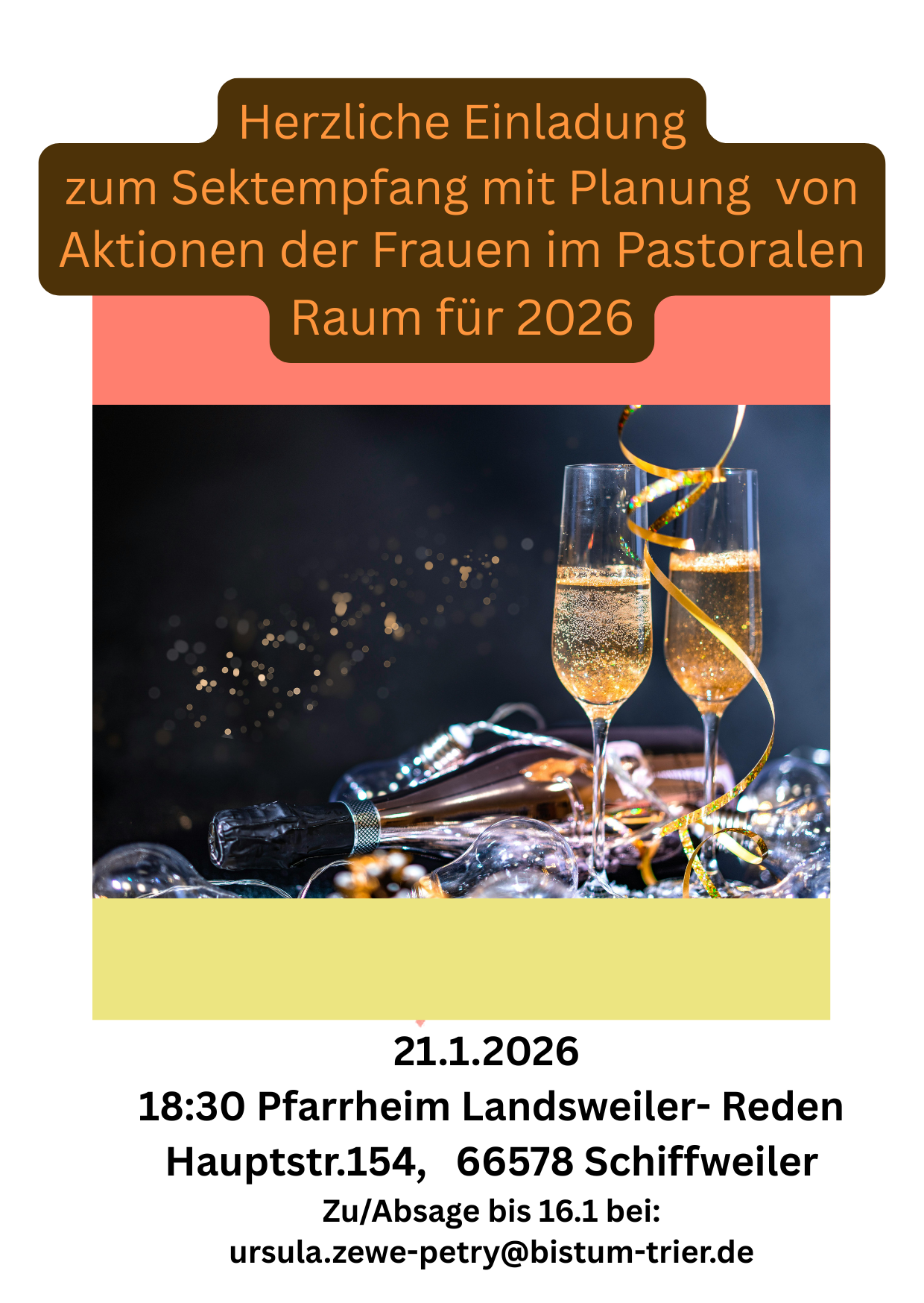 Einladung Sektempfang Frauen Past.Raum