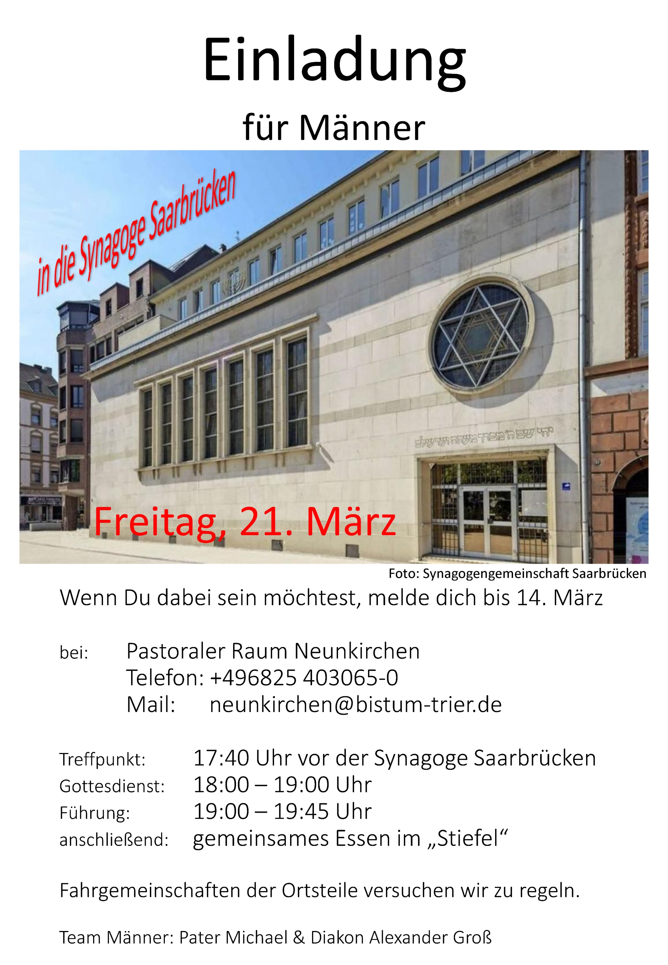 Besuch der Saarbrücker Synagoge am 21.03.2025