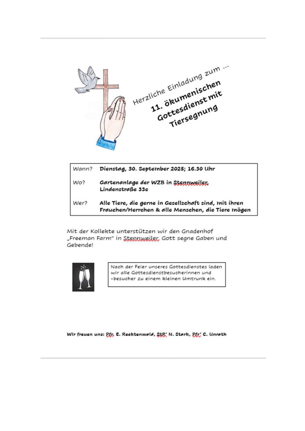 Flyer-Tiersegnung 2025