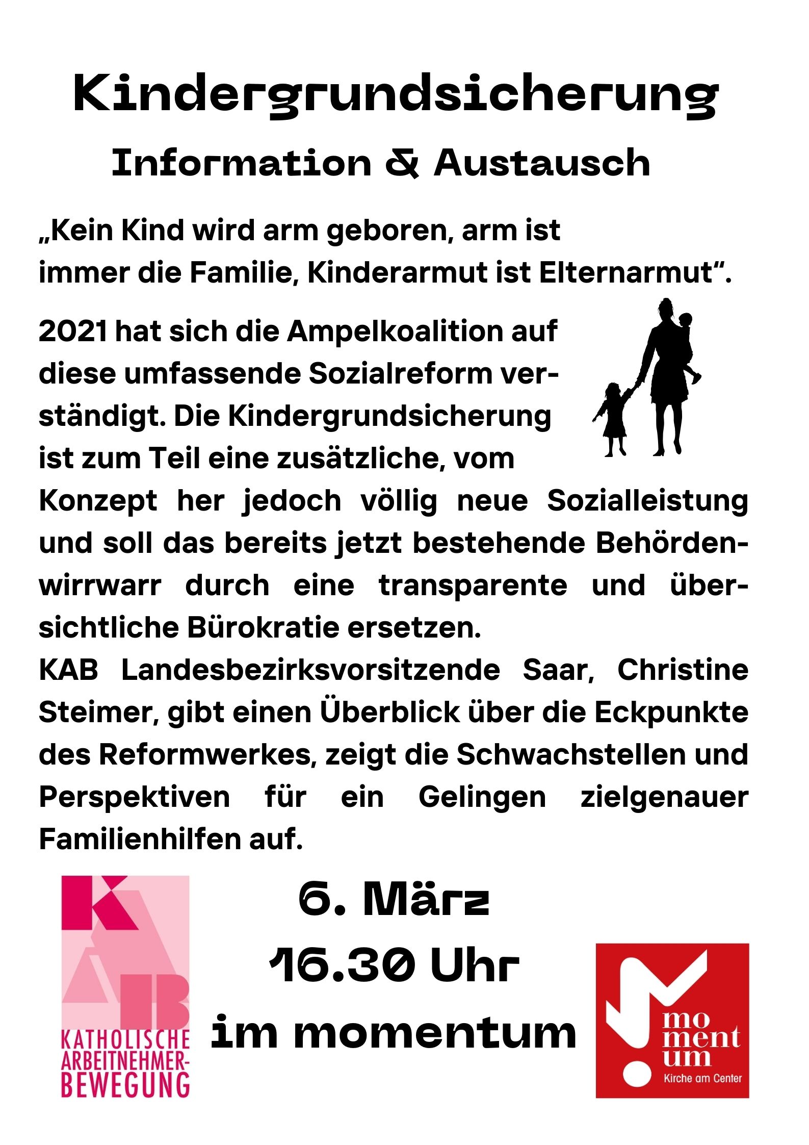 Thema „Kindergrundsicherung“ im momentum