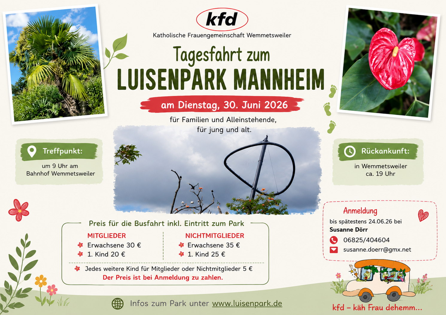 Fahrt für Jung und Alt in den Luisenpark nach Mannheim