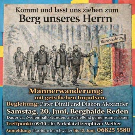 Männerwanderung Plakat