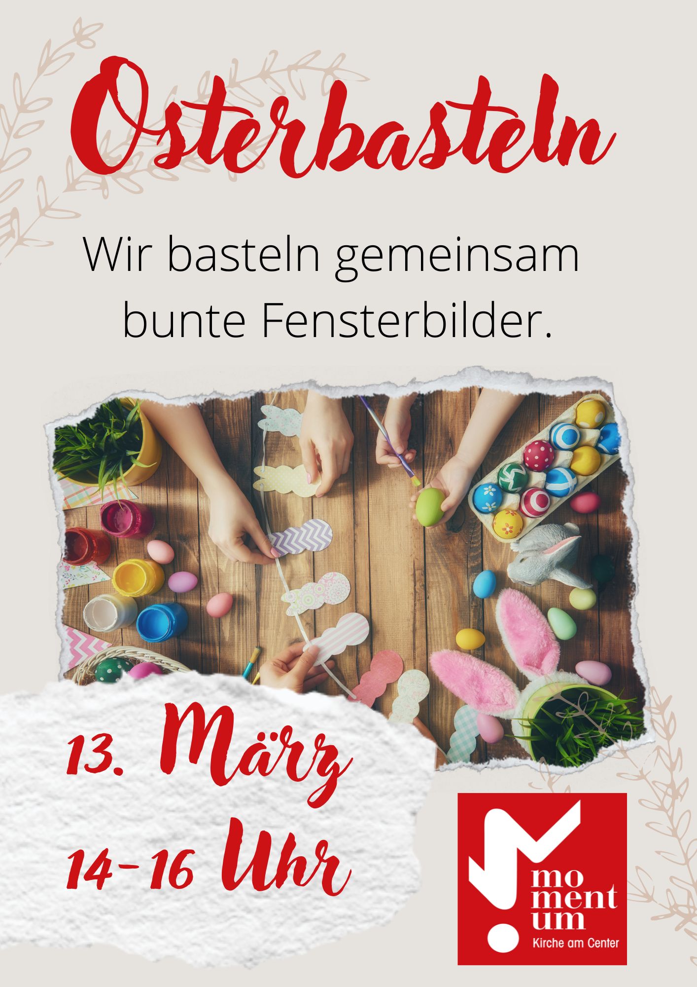 Osterbasteln im momentum am 13.03.2024
