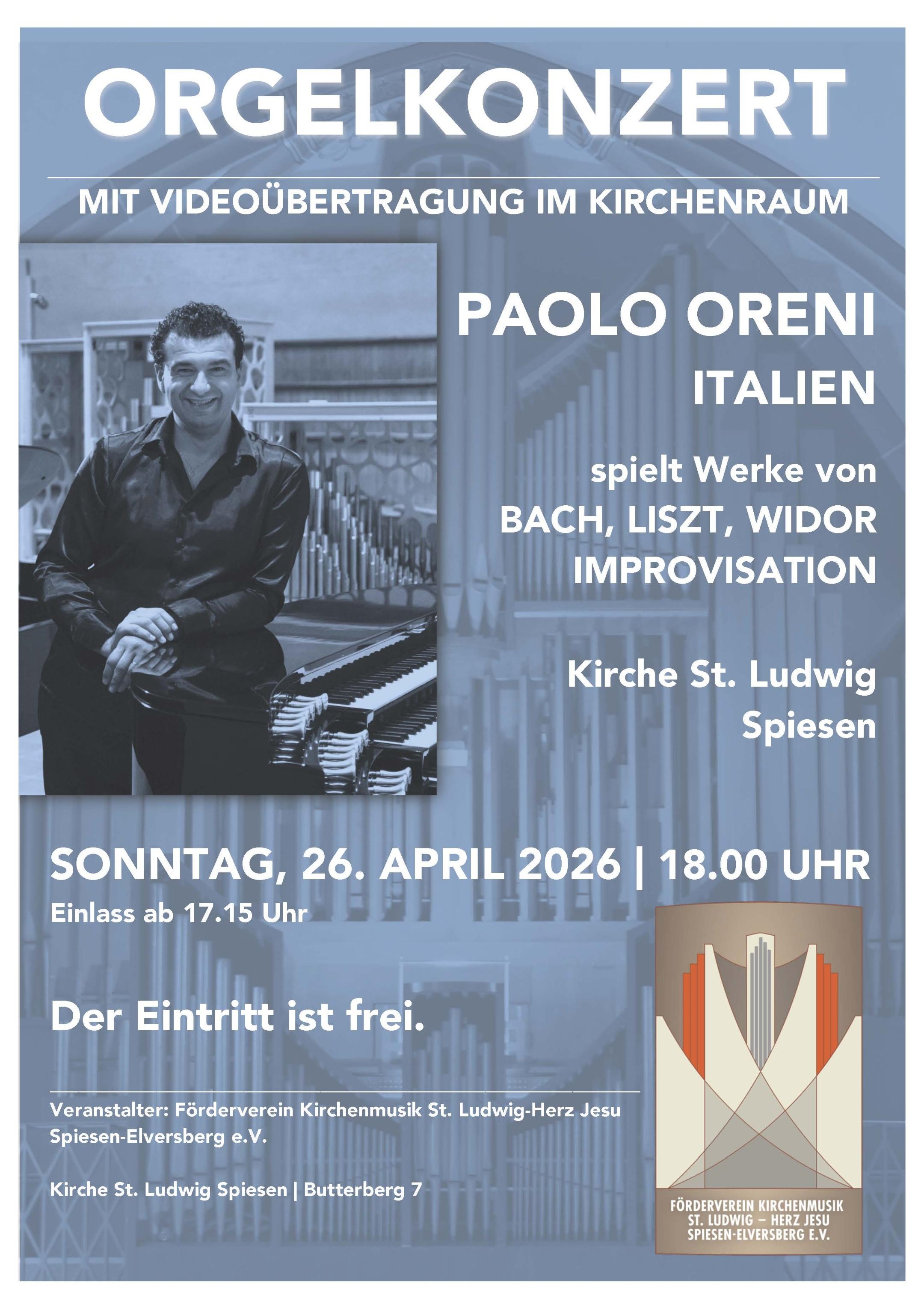 Plakat Orgelkonzert Spiesen-Elversberg 26_04_2026