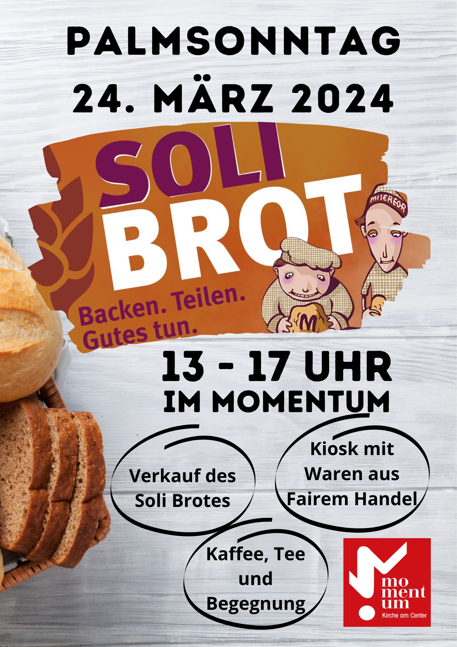 Solibrot und Fairer Kiosk im momentum am 24.03.2024