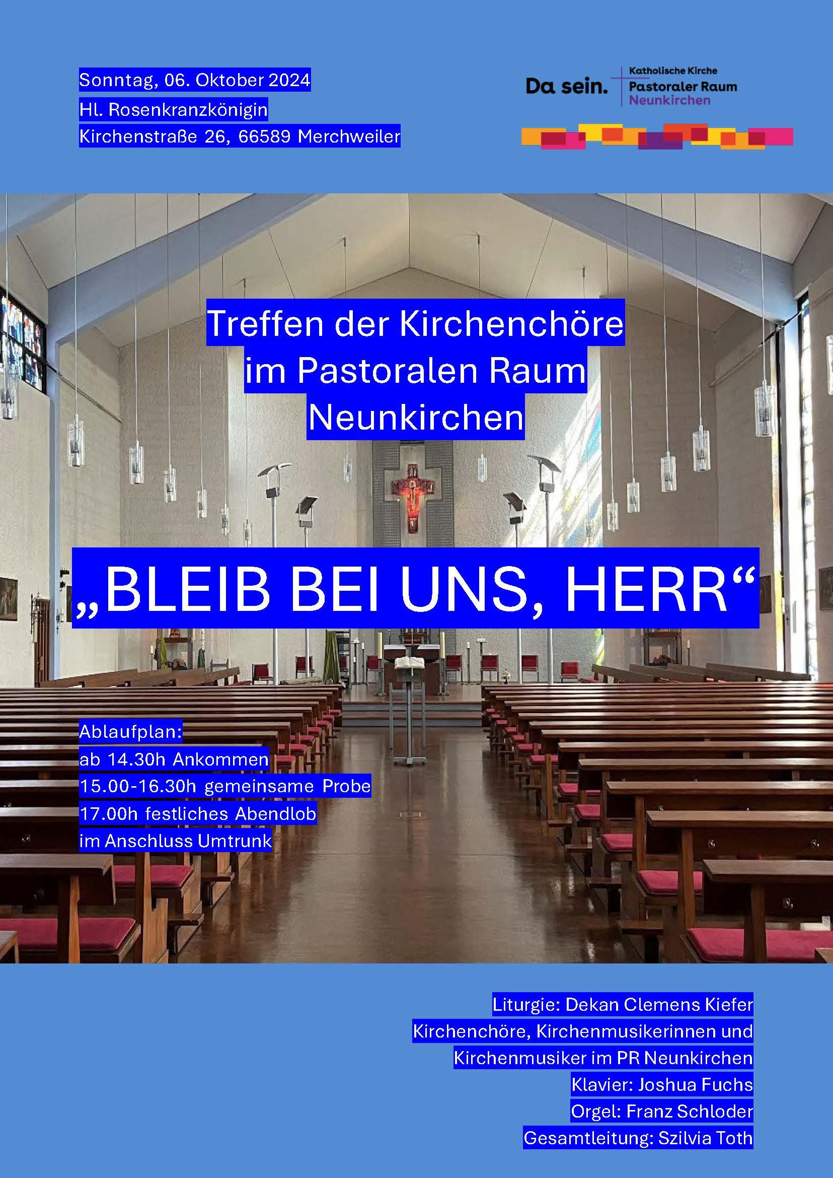 Treffen der Chöre PR NK 06-10-2024 mit Ablaufplan