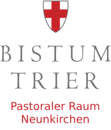 Man sieht das Bistumslogo (rotes Kreuz auf weißem Grund). Darunter der Text Bistum Trier - Pastoraler Raum Tholey