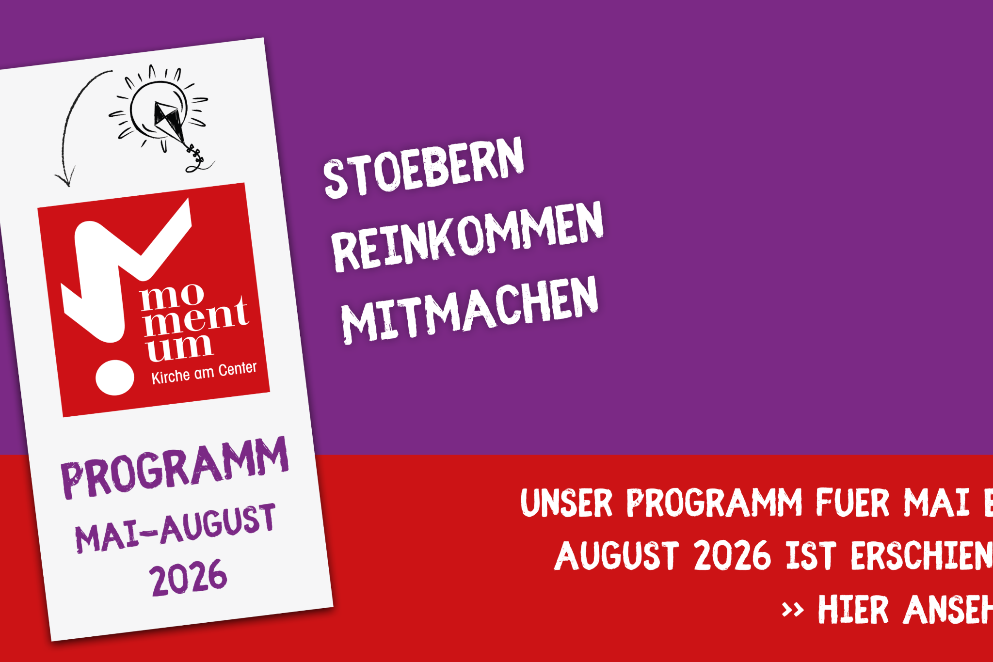 momentum-Programm Mai bis August 2026 erschienen