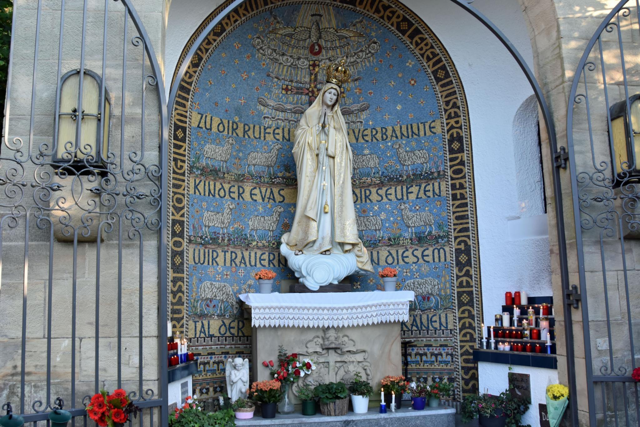Gnadenbild der Muttergottes in der Fatimakapelle in Wiebelskirchen.
